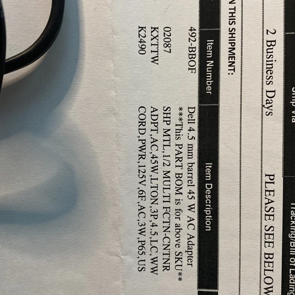 NWT Dell 4.5 mm barrel 45 W AC adapter